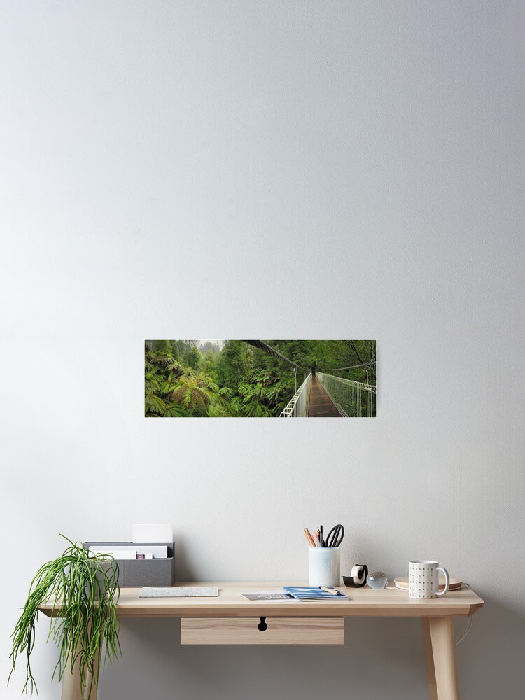 Thumbnail 2 of 3, Poster, Tarra Bulga Suspension Bridge Victoria, Australia designed and sold by Chockstone.