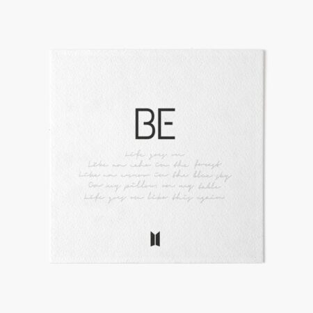 Artikel-Vorschau von BTS: BE Album, designt und verkauft von Manasi Sawant.