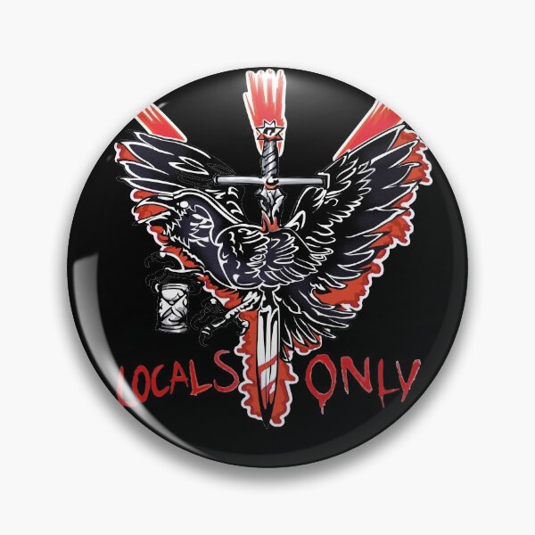 Item preview, Machine Gun Locals Only raven tattoo designed and sold by Jaime Brash.
