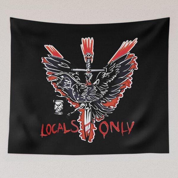 Item preview, Machine Gun Locals Only raven tattoo designed and sold by Jaime Brash.