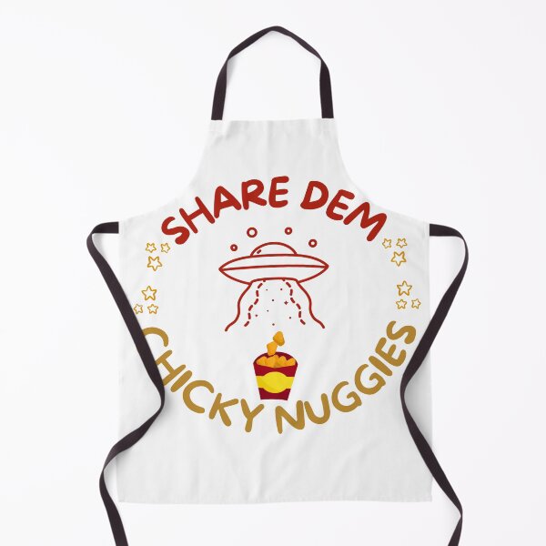 Item preview, Red & Yellow Share Dem Chicky Nuggies, UFO Abducting Chicken Nuggets designed and sold by Black11Flamingo.