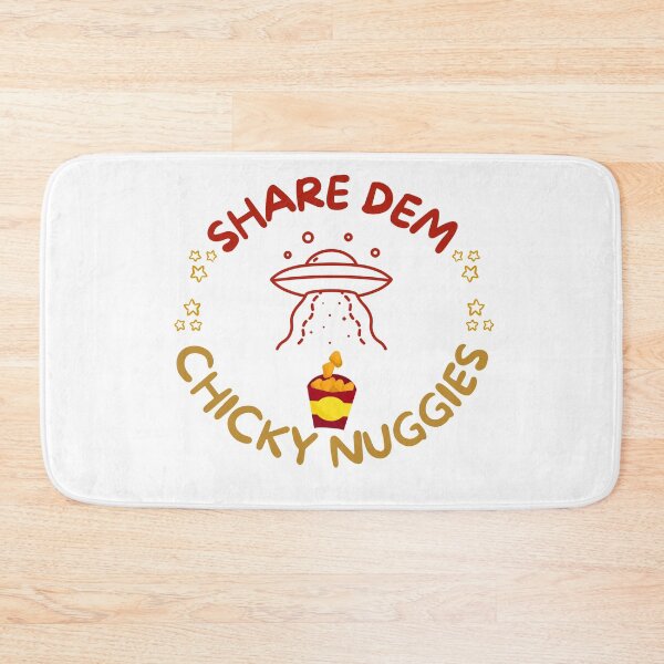 Item preview, Red & Yellow Share Dem Chicky Nuggies, UFO Abducting Chicken Nuggets designed and sold by Black11Flamingo.