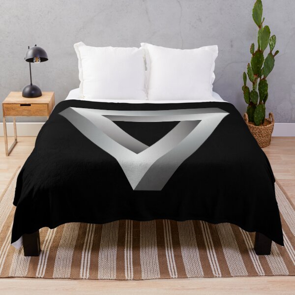 Item preview, The Impossible Penrose Triangle Optical Illusion Art ( Black White ) designed and sold by pgons.
