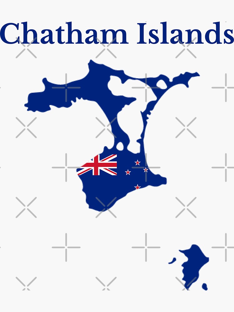 "Chatham Islands Territory Map , New Zealand." Sticker for Sale by