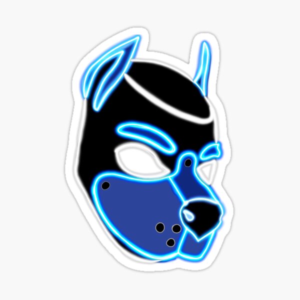 Blauer Welpe Sticker