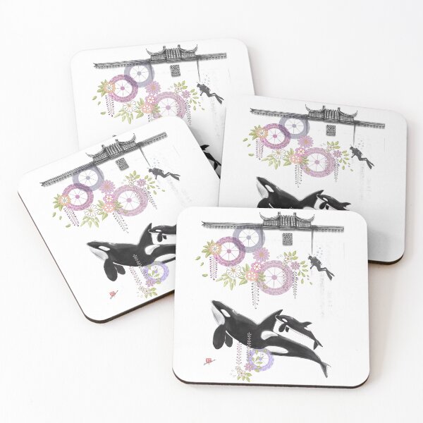 Item preview, Orcas at the Temple designed and sold by Audrey Takeshta.