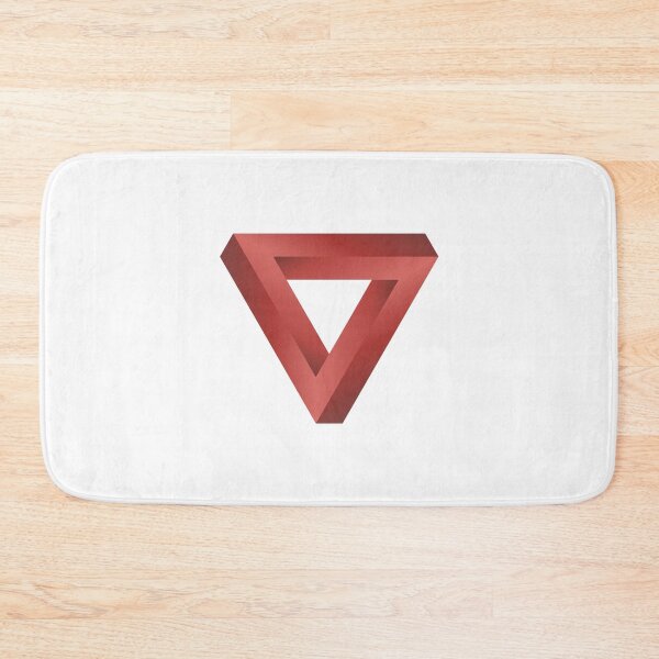 Item preview, The Impossible Penrose Triangle Optical Illusion Art ( Red ) designed and sold by pgons.