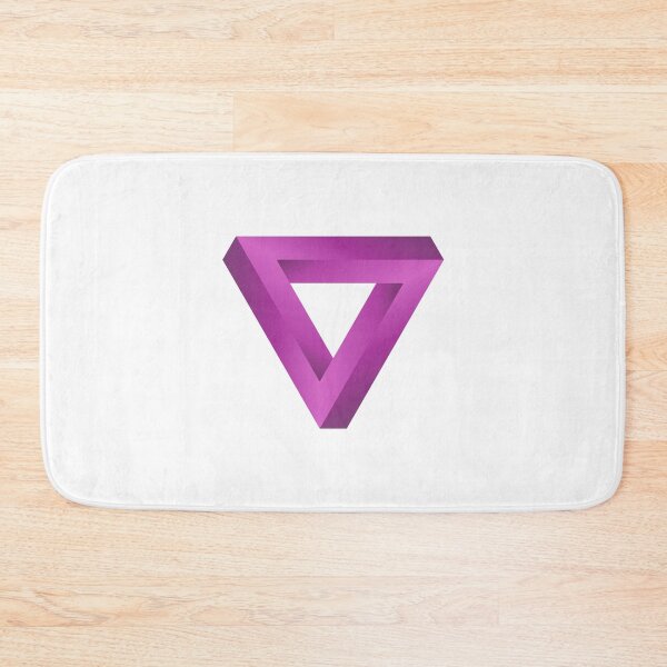 Item preview, The Impossible Penrose Triangle Optical Illusion Art ( Purple ) designed and sold by pgons.
