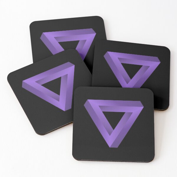 Item preview, The Impossible Penrose Triangle Optical Illusion Art ( Violet ) designed and sold by pgons.