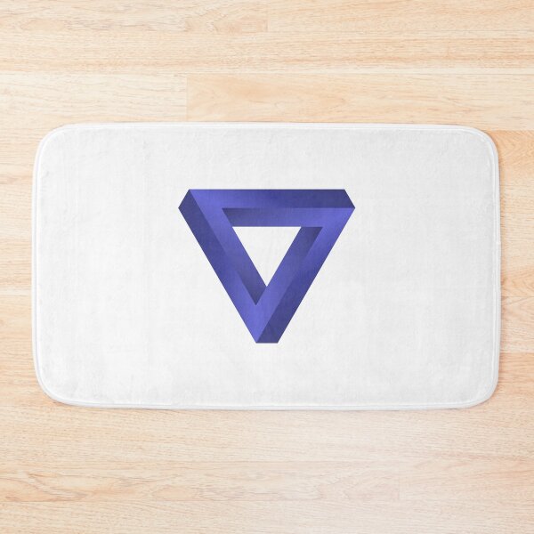 Item preview, The Impossible Penrose Triangle Optical Illusion Art ( Blue ) designed and sold by pgons.