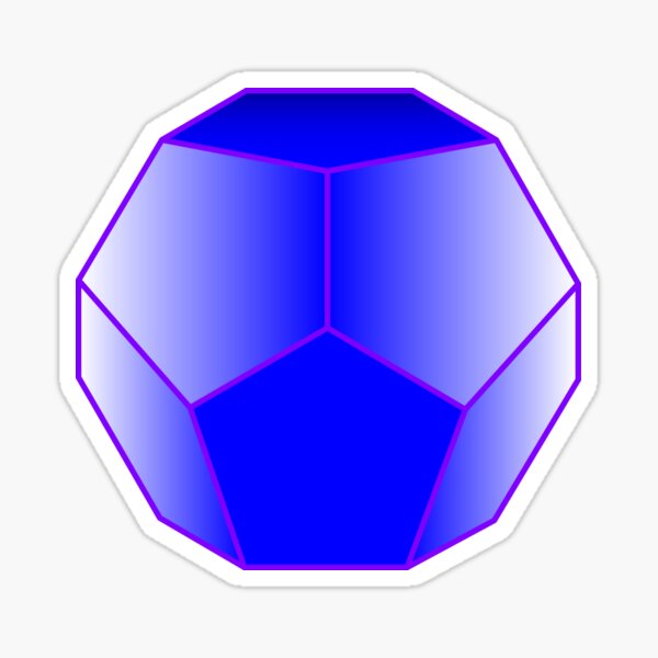 3D Heptagon Sticker