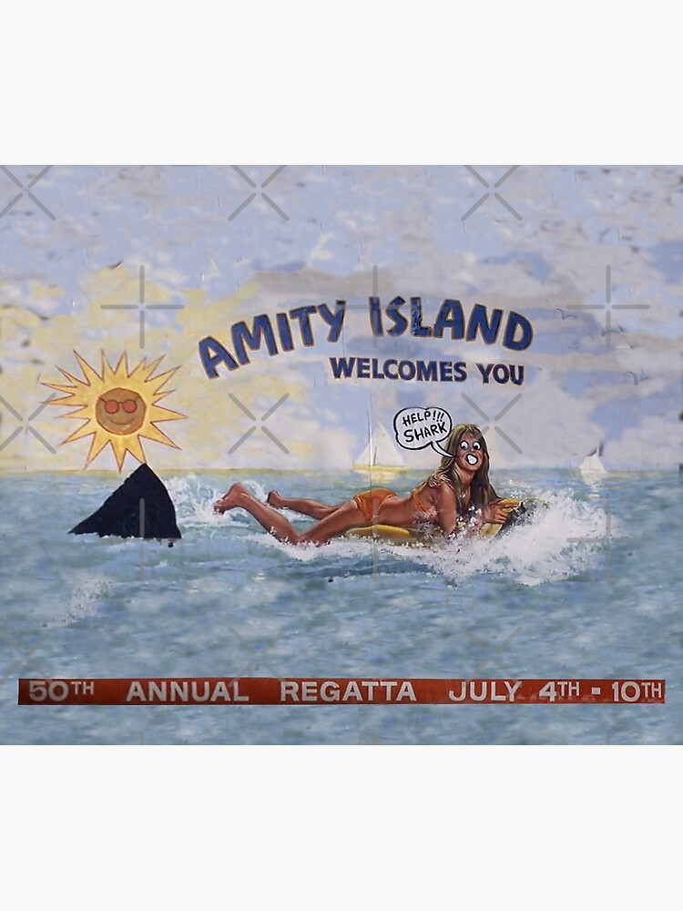 Thumbnail 6 of 6, Throw Blanket, Welcome To Amity Island designed and sold by myronmhouse.