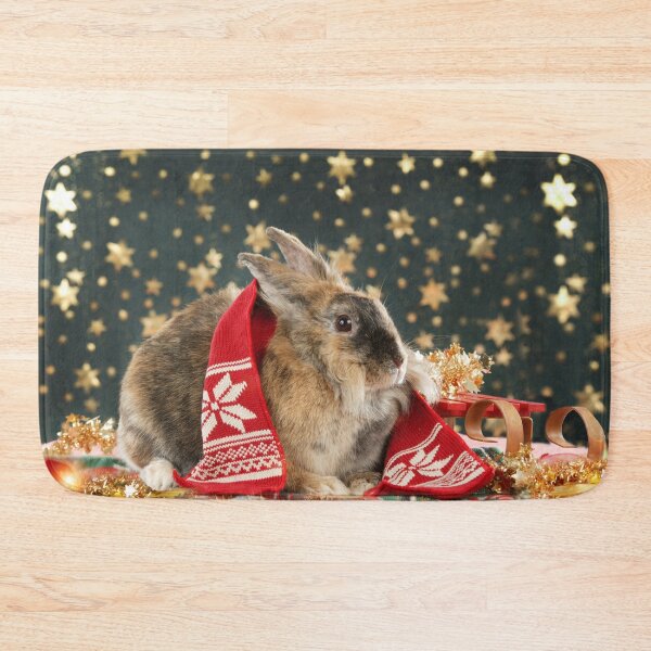 Item preview, Sweet dwarf rabbit wishes a Merry Christmas designed and sold by Toffy2222.