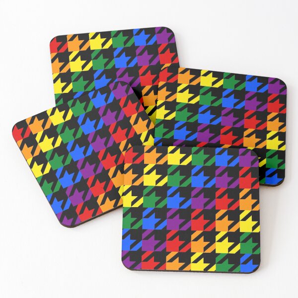 Item preview, Pride Flag Houndstooth Plaid  designed and sold by -Gedwolcraeft-.