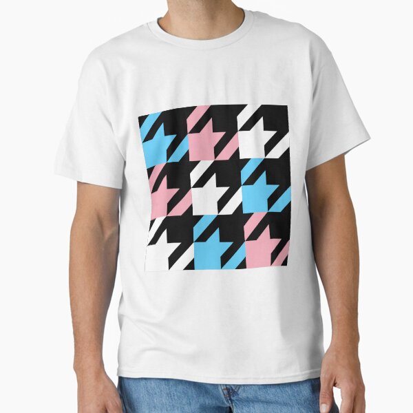 Item preview, Trans Flag Houndstooth Plaid  designed and sold by -Gedwolcraeft-.