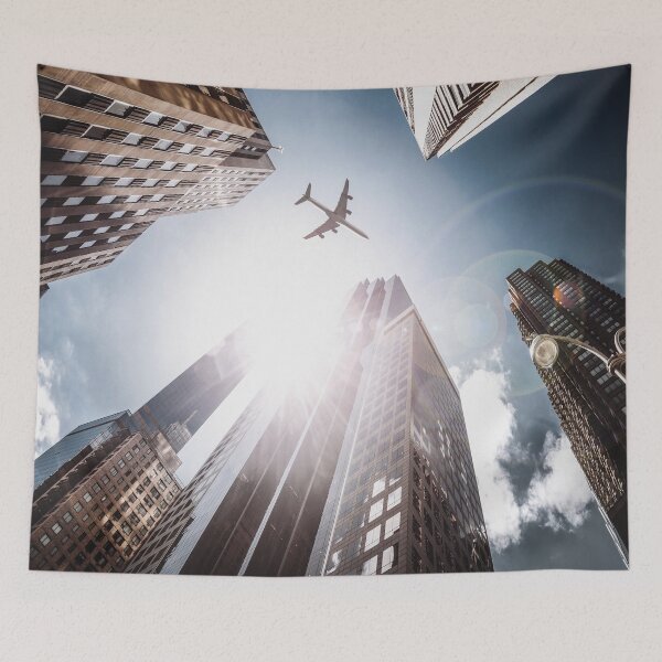Item preview, airplane in manhattan designed and sold by franckreporter.