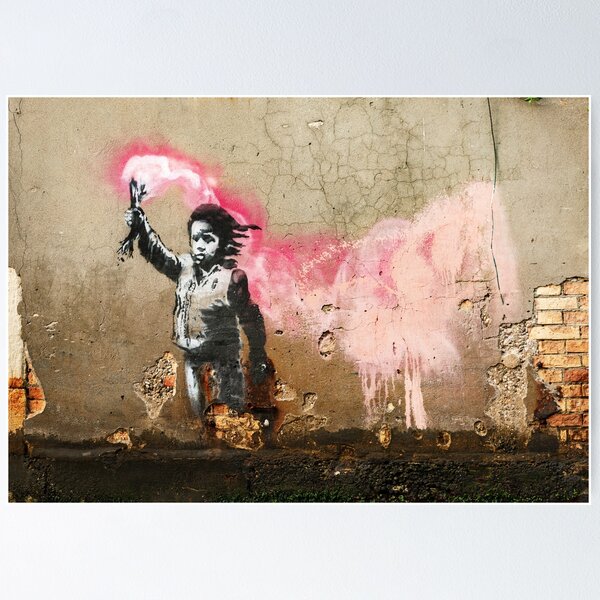 Banksy Migrant Child Mural Venice Poster for Sale by WE-ARE