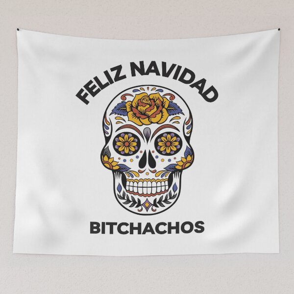 Item preview, Feliz Navidad Bitchachos Mexican Skull designed and sold by Trankix.