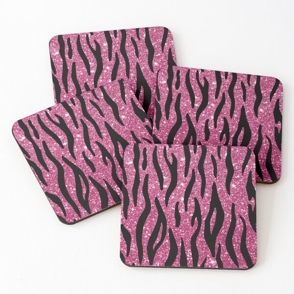 Item preview, Pink Rose Glitter Sparkly Tiger Pattern designed and sold by WOW TeesAndThings.