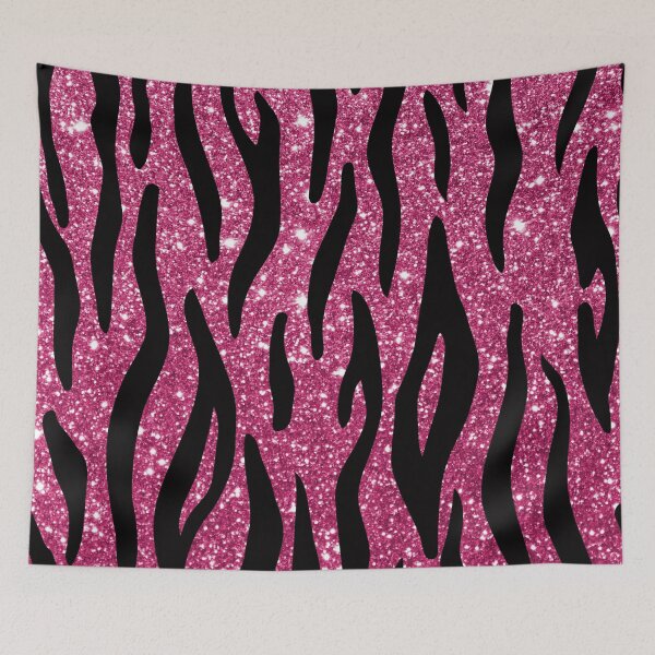 Item preview, Pink Rose Glitter Sparkly Tiger Pattern designed and sold by WOW TeesAndThings.