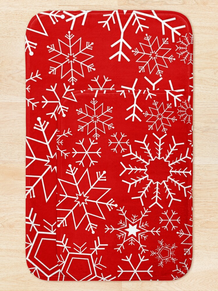 Discover Christmas snowflakes Bath Mat