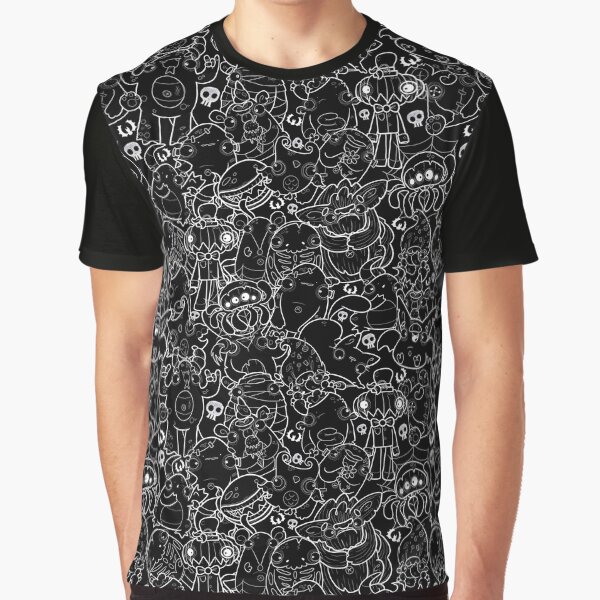 Creepies Collage Graphic T-Shirt