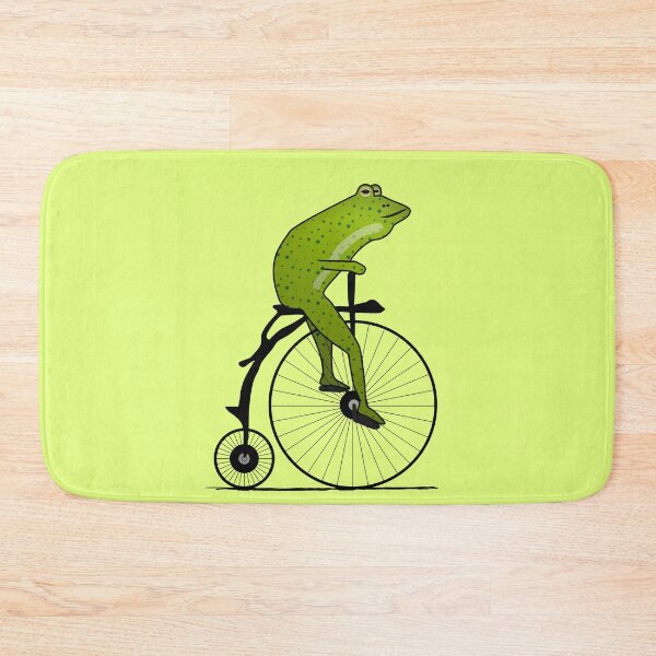 Item preview, Quirky frog riding penny farthing bike designed and sold by Happy Puppy Print On Demand.