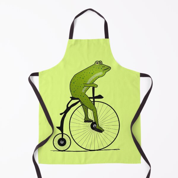 Item preview, Quirky frog riding penny farthing bike designed and sold by Happy Puppy Print On Demand.