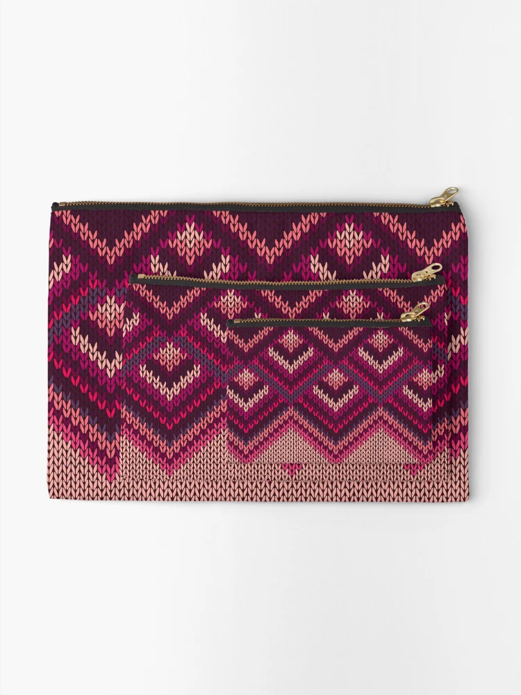 Thumbnail 2 of 4, Zipper Pouch, Pattern RGW Purple2 designed and sold by kyds.