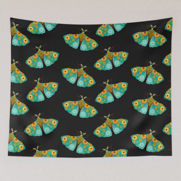 Item preview,  Forest moth folk art print designed and sold by Prita-D.