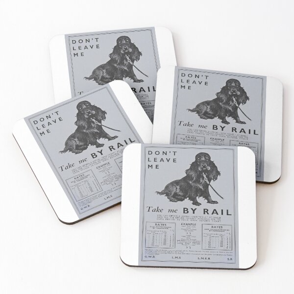 Item preview, Dogs by train vintage advert designed and sold by Random Railways.