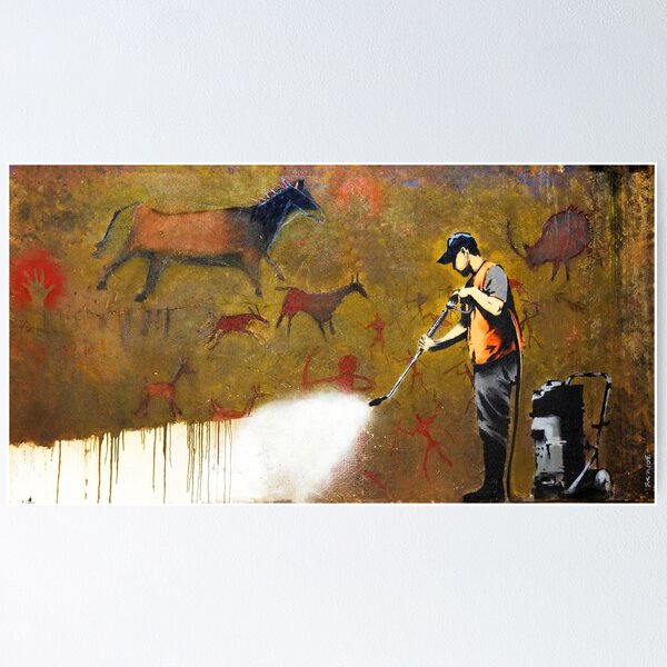 Banksy Maid - Sweep It Under The Carpet, Original Mural Poster for Sale  by WE-ARE-BANKSY