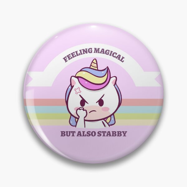 Item preview, Feeling Magical But Also Stabby Unicorn designed and sold by PerivoliTees.