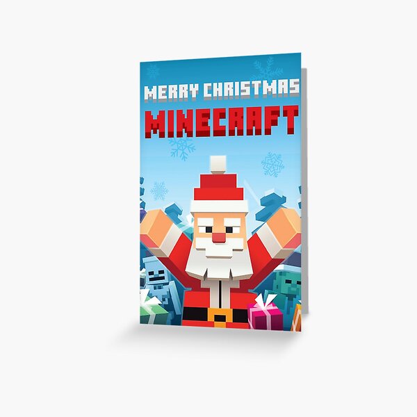 Download Minecraft Christmas Greeting Cards Redbubble