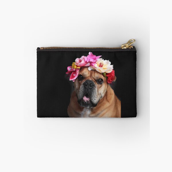 Item preview, Continental bulldog dog with flower wreath designed and sold by Toffy2222.