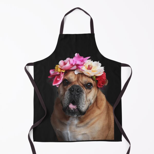 Item preview, Continental bulldog dog with flower wreath designed and sold by Toffy2222.
