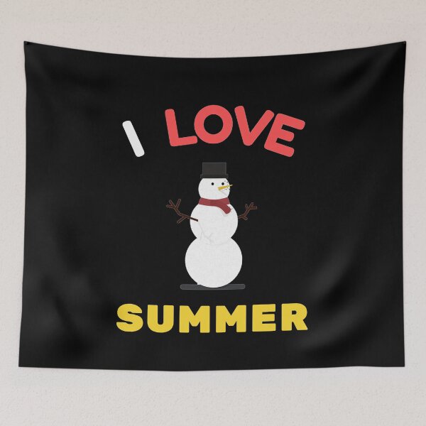 Item preview, Slightly Wrong I Love Summer Winter Snowman designed and sold by MariusMunteanu.