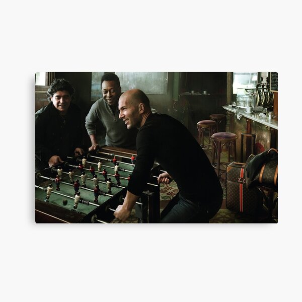 Zinedine Zidane, Pele and Maradona Canvas Print