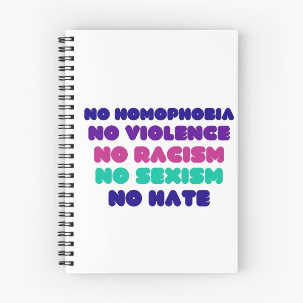 Item preview, no homophobia no violence no racism no sexism no hate,back print,protest designed and sold by BousboulaStorie.