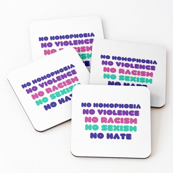 Item preview, no homophobia no violence no racism no sexism no hate,back print,protest designed and sold by BousboulaStorie.