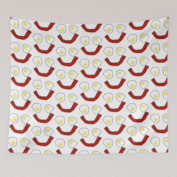 Item preview, bacon egg smile mushu designed and sold by hitomimyhomie.