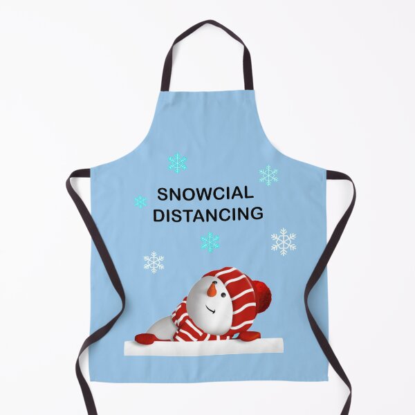 Item preview, Snowcial Distancing cute Snowman - Festive Frozen blue glitter dust Snowflake Quarantinemas edition designed and sold by Deegital18.
