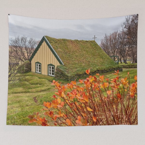 Item preview, Hofskirkja Church in Autumn designed and sold by Catherine Reading.