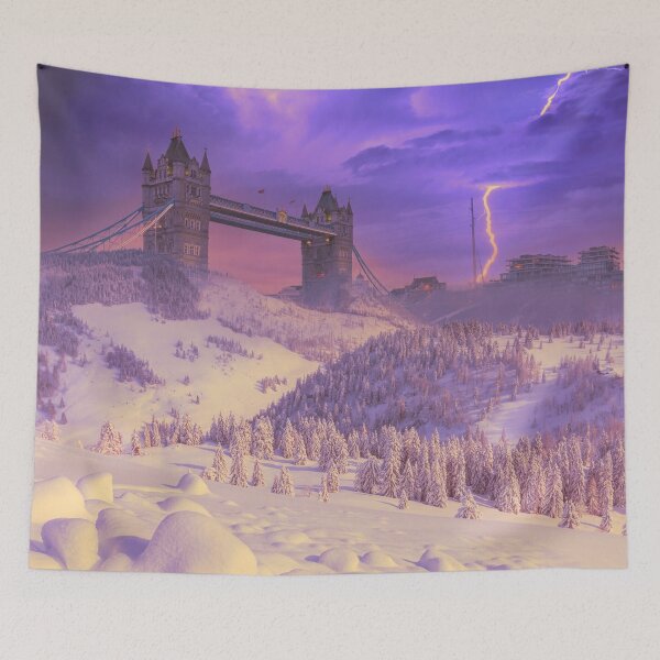 Item preview, Winter landscape with Tower Bridge designed and sold by Mauswohn.
