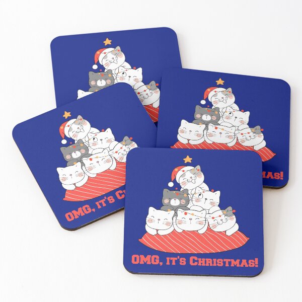 Item preview, Cute Cats tree lights Christmas, Cat lover Xmas, OMG its Christmas designed and sold by ZEDPrintables.