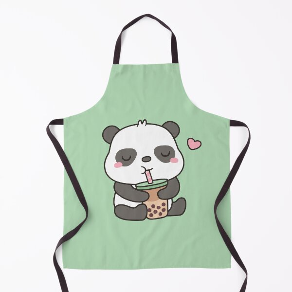 Item preview, Cute Little Panda Enjoying Boba Tea designed and sold by rustydoodle.