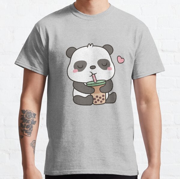 Item preview, Cute Little Panda Enjoying Boba Tea designed and sold by rustydoodle.