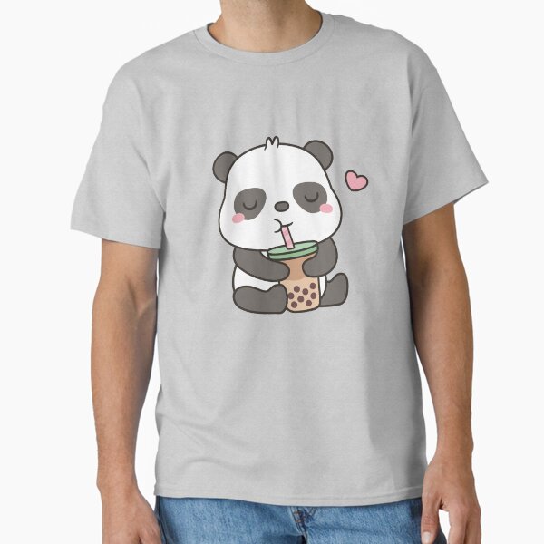 Item preview, Cute Little Panda Enjoying Boba Tea designed and sold by rustydoodle.