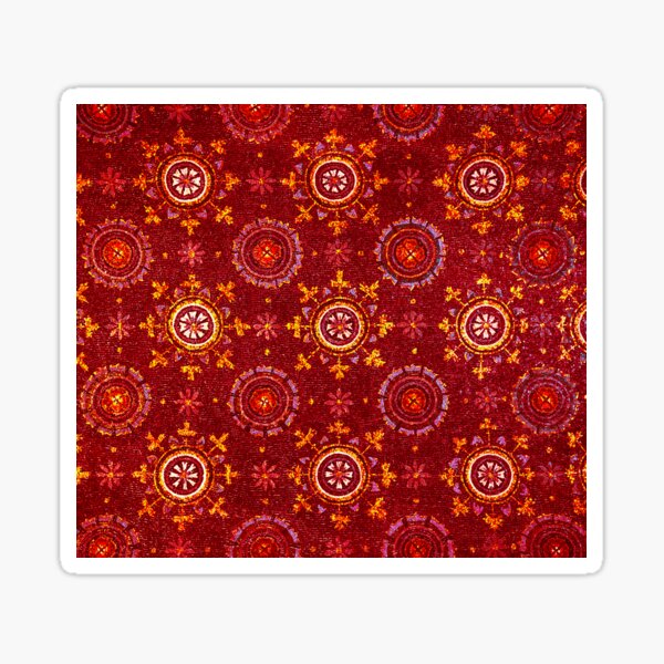 Item preview, RAVENNA BYZANTINE MOSAICS,STARS,RED GOLD YELLOW STARRY NIGHT  designed and sold by BulganLumini.