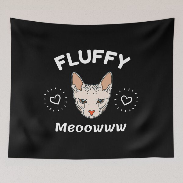 Item preview, Slightly Wrong Fluffy Sphynx Cat designed and sold by MariusMunteanu.